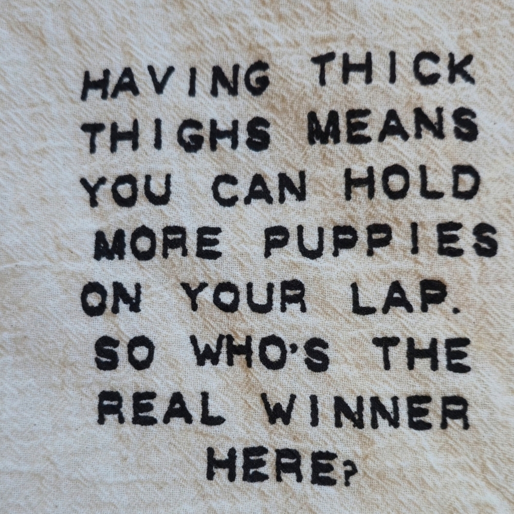 NWT Ellenbeegifts Tea Towel With Cute Saying